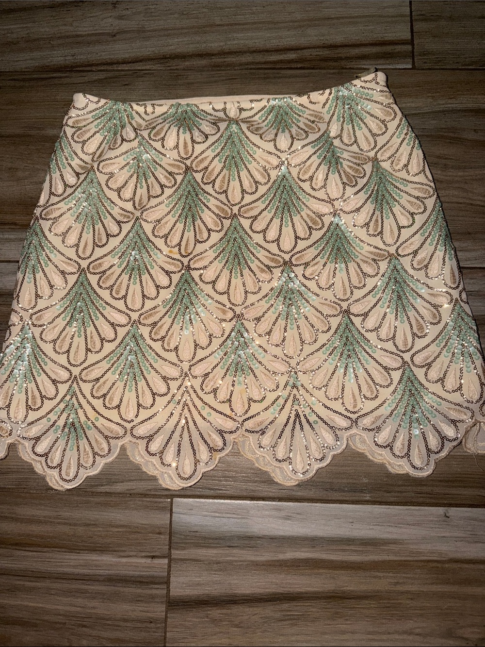 Alya Sequin Embroidered Mini Skirt size medium